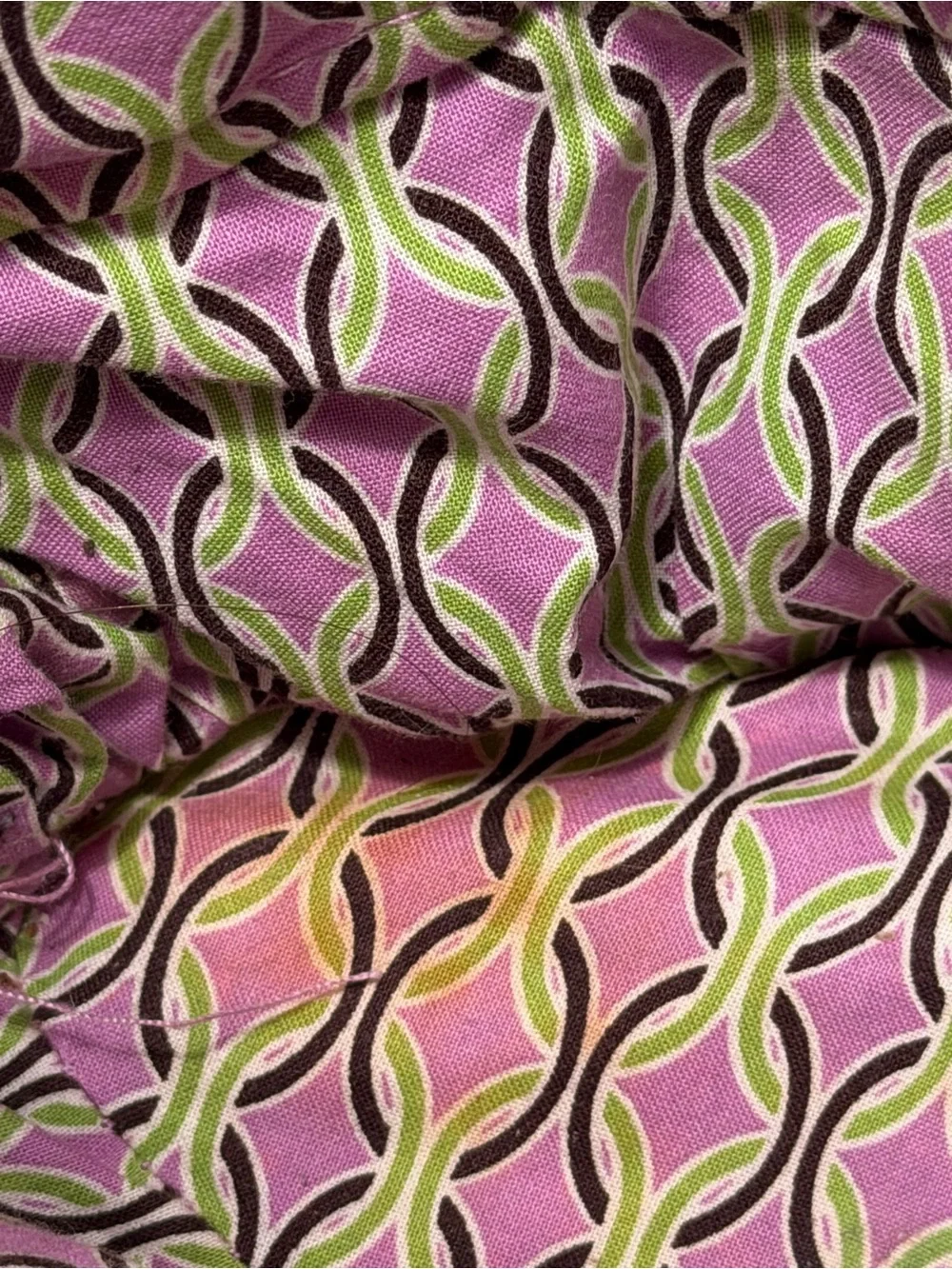Vera Bradley Quilted Floral Tote Bag in Brown and Pink